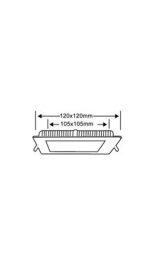 Faretto LED Tondo o Quadrato 2 Agganci Tonalità di Luce Variabile 12x12 cm 6W - immagine 2