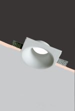 Specifiche Tecniche: Attacco: GU10 Materiale: Gesso ceramico verniciabile e alluminio Foro per installazione: Ø 10,5 cm Dimensioni: Ø 10,5x10,5 cm (Mod.008)