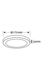 Plafoniera LED a Tonalità Variabile 17x17 cm 12W - immagine 2