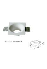 Porta Faretto in Gesso Attacco GU10 10x10 cm Mod.009 - immagine 2