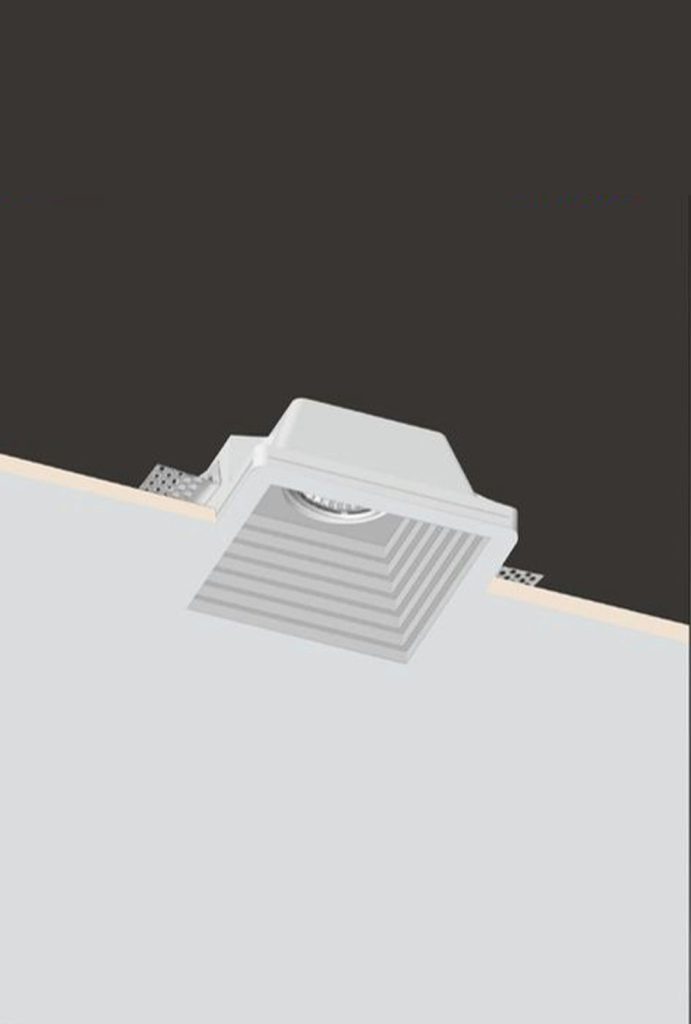 Porta Faretto in Gesso Attacco GU10 12x12 cm Mod.013