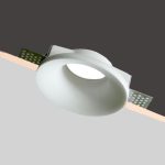 Porta Faretto in Gesso Attacco GU10 Diametro 10 cm Mod.008