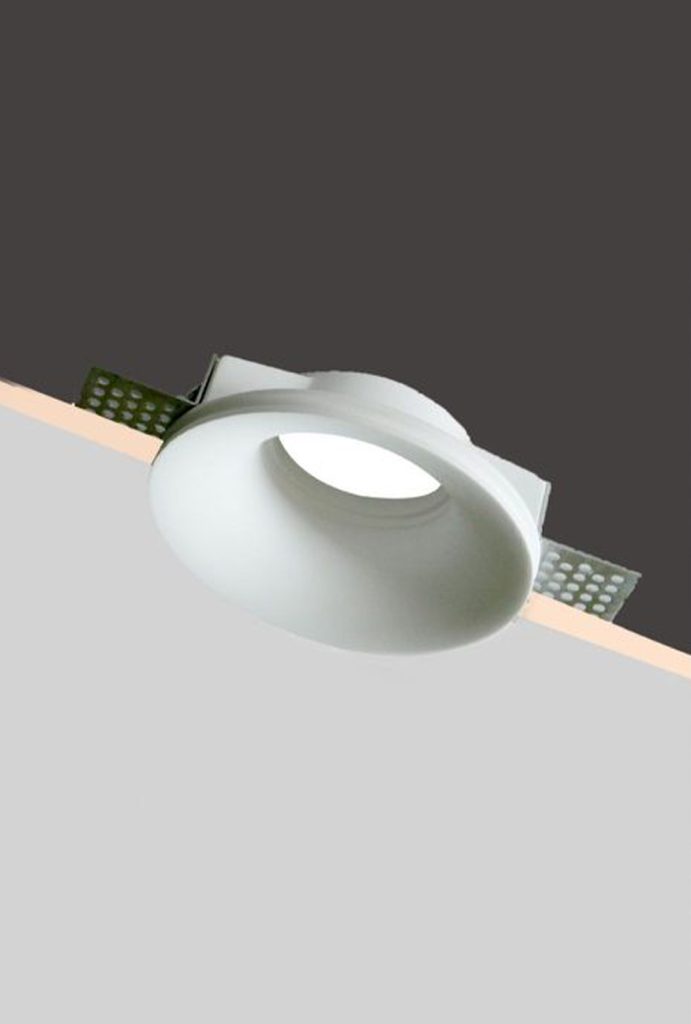 Porta Faretto in Gesso Attacco GU10 Diametro 10 cm Mod.008