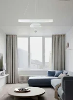 Lampadario LED Luce Neutra o Fredda 120x14 cm 50W Mod.039