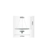 Lampadario LED Luce Neutra o Fredda 120x14 cm 50W Mod.039 - immagine 2