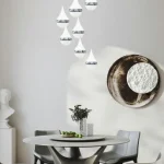 Lampadario LED Luce Fredda 140x12 cm 80W Mod.040