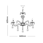 Lampadario 2 Attacchi E14 50x50 cm Mod.125 - immagine 2