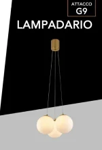 Lampadario 3 Attacchi G9 15x36cm Mod.026