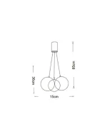 Lampadario 3 Attacchi G9 15x36cm Mod.026 - immagine 2