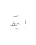 Lampadario LED Luce Fredda 110x10,7 cm 46W Mod.047 - immagine 2