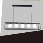 Lampadario 5 Attacchi G9 100x18 cm Mod.091