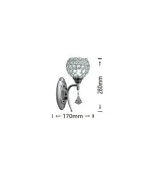 Applique Attacco G9 17x28 cm Oro/Argento Mod.039 - immagine 3