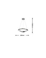 Lampadario LED Luce Fredda 8000K Diam. 50 cm 25W Mod.116 - immagine 2