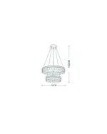 Lampadario LED Tonalità Variabile Diam. 60 cm 72W Mod.122 - immagine 2