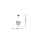 Lampadario LED Luce Fredda 6500K 45 cm 35W Mod.117 - immagine 2