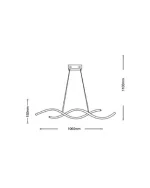 Lampadario LED Luce Variabile 100x15 cm 28W Mod.100 - immagine 2