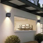 Applique LED Luce Calda, Fredda o Naturale 10x10x10 cm Nero 12W Mod.102