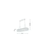 Lampadario LED Tonalità Variabile 80x30 cm 50W Mod.121 - immagine 2