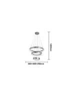 Lampadario LED Tonalità Variabile Diam. 55 cm 46W Mod.124 - immagine 2