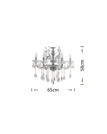 Lampadario 6 Attacchi E14 65x65 cm Mod.132 - immagine 3