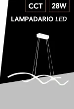 Lampadario LED Luce Variabile 100x15 cm 28W Mod.100