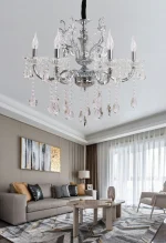 Lampadario 6 Attacchi E14 65x65 cm Mod.132