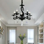 Lampadario 5 Attacchi E14 60x60 cm Mod.130