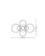 Lampadario LED Luce Variabile 79x57 cm 51W Mod.104 - immagine 2