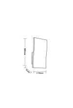 Applique in Gesso Attacco E14 29,5x7x17 cm Mod.020 - immagine 2