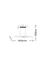 Lampadario LED Luce Neutra o Fredda 25W Mod.031 - immagine 2
