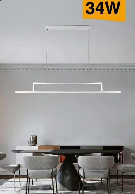Lampadario LED Tonalità a Scelta 121x12 cm 34W Mod.064