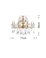 Lampadario 8 Attacchi E14 71x71 cm Mod.133 - immagine 3