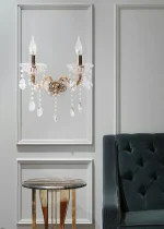 Applique 2 Attacchi E14 25x36 cm Oro/Argento Mod.052