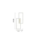 Applique LED 3 Temperature di Colore 25x60x5 cm 32W Mod.092 - immagine 3