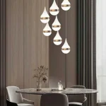 Lampadario LED Luce Fredda 48x120 cm 80W Mod.096