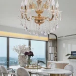Lampadario 5 Attacchi E14 56x56 cm Mod.128
