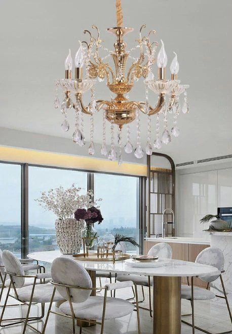 Lampadario 5 Attacchi E14 56x56 cm Mod.128