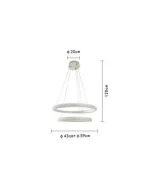 Lampadario LED Tonalità 3000K, 4000K o 6500K Diam. 59 cm 51W Mod.065 - immagine 2