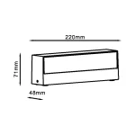 Applique LED Luce Variabile 22x7,1x4,8 cm 14W Mod.143 - immagine 3