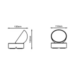 Applique LED Luce Variabile 11x13,2x13,5 cm 14W Mod.145 - immagine 3