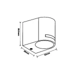 Applique Attacco GU10 da Esterno 8x6,9x9,2 cm Mod.126 - immagine 4