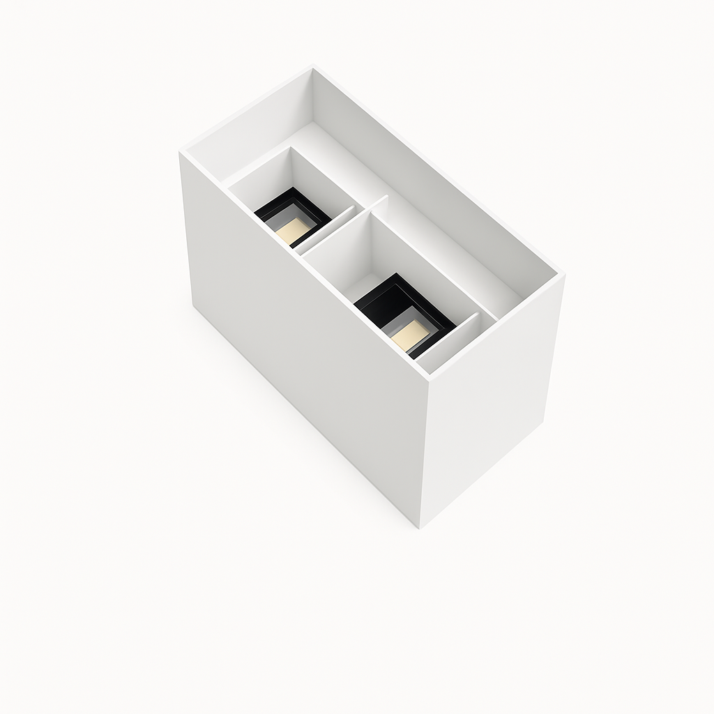 Applique LED da Esterno 20x10x10 cm 24W Bianco Mod.ES30-B