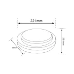 Plafoniera LED Luce Variabile Diam. 22,1 cm 23W Mod.XG-909 - immagine 3