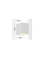 Applique da Esterno Attacco GU10 8x8x6,8 cm Mod.107 - immagine 4