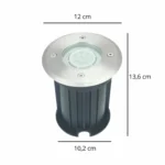 Segnapassi da Esterno ad Incasso Attacco GU10 Diam. 12 cm Mod. ES13 - immagine 2