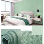 Carta da Parati Effetto Lino 65×300 cm Verde Chiaro