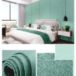 Carta da Parati Effetto Lino 65×300 cm Verde Scuro